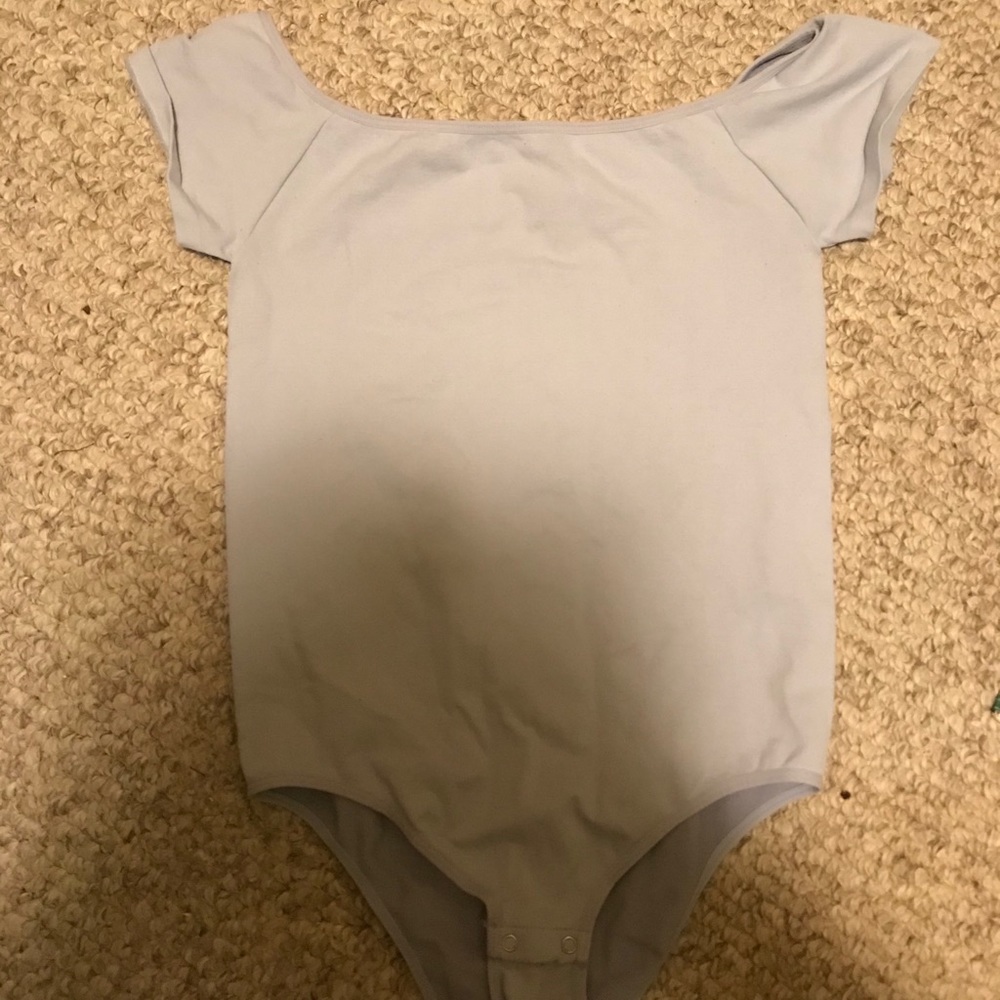 Light blue short sleeve bodysuit